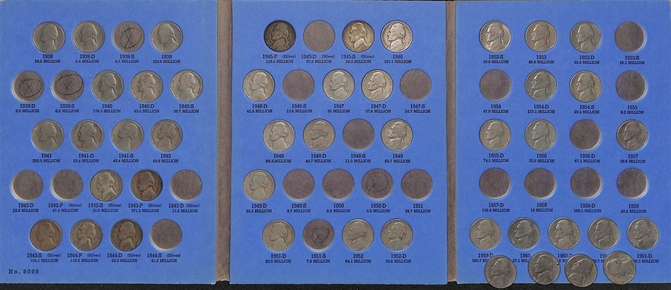  Assortment of 1831-1971 US Coins Including Large Cents, Buffalo Nickels, & Eisenhower Coins 